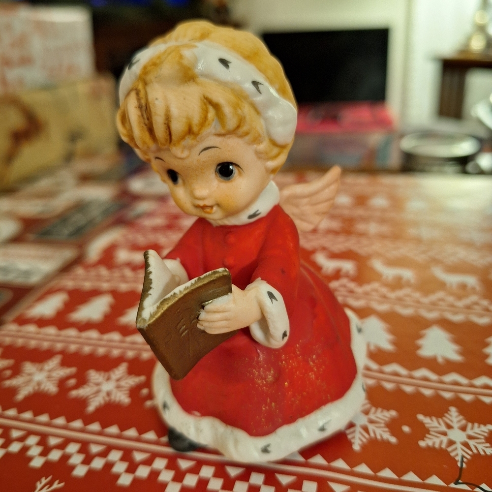 Vintage Ceramic Christmas Angel by Eve Rockwell for George Good Corp